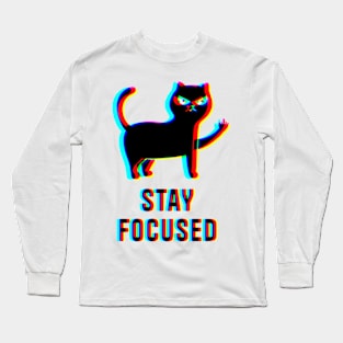 Cat stay focused Long Sleeve T-Shirt